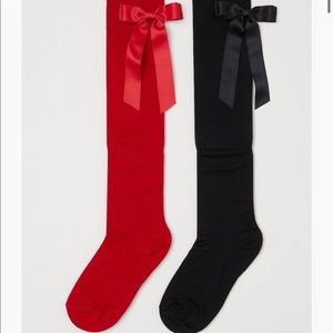Simone Rocha x H&M 2-pack Bow-detail Knee Socks